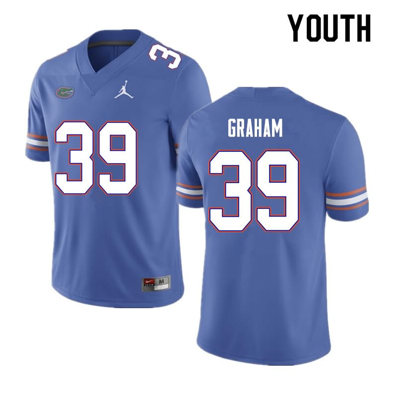 Youth NCAA Florida Gators Fenley Graham #39 Stitched Authentic Nike Blue College Football Jersey AYQ3065QC